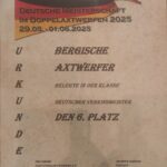Deutscher Vereinsmeister 2025 Urkunde 6 Platz